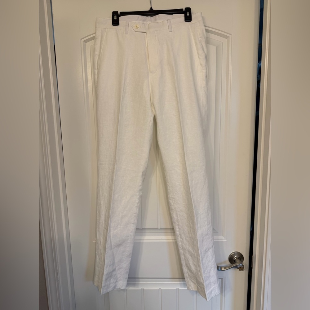 Men’s Ralph Lauren White 100% Linen Trousers